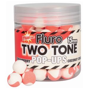 Dynamite Baits Strawberry & Coconut Two Tone Fluro Pop Ups 15mm