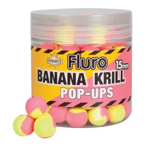 Dynamite Baits Two Tone Krill & Banana Pop Ups 15mm