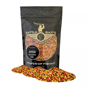 Yemlik için mikro peletler BATTLE BAITS Çikolata Peletleri 400g - Çikolata 2mm